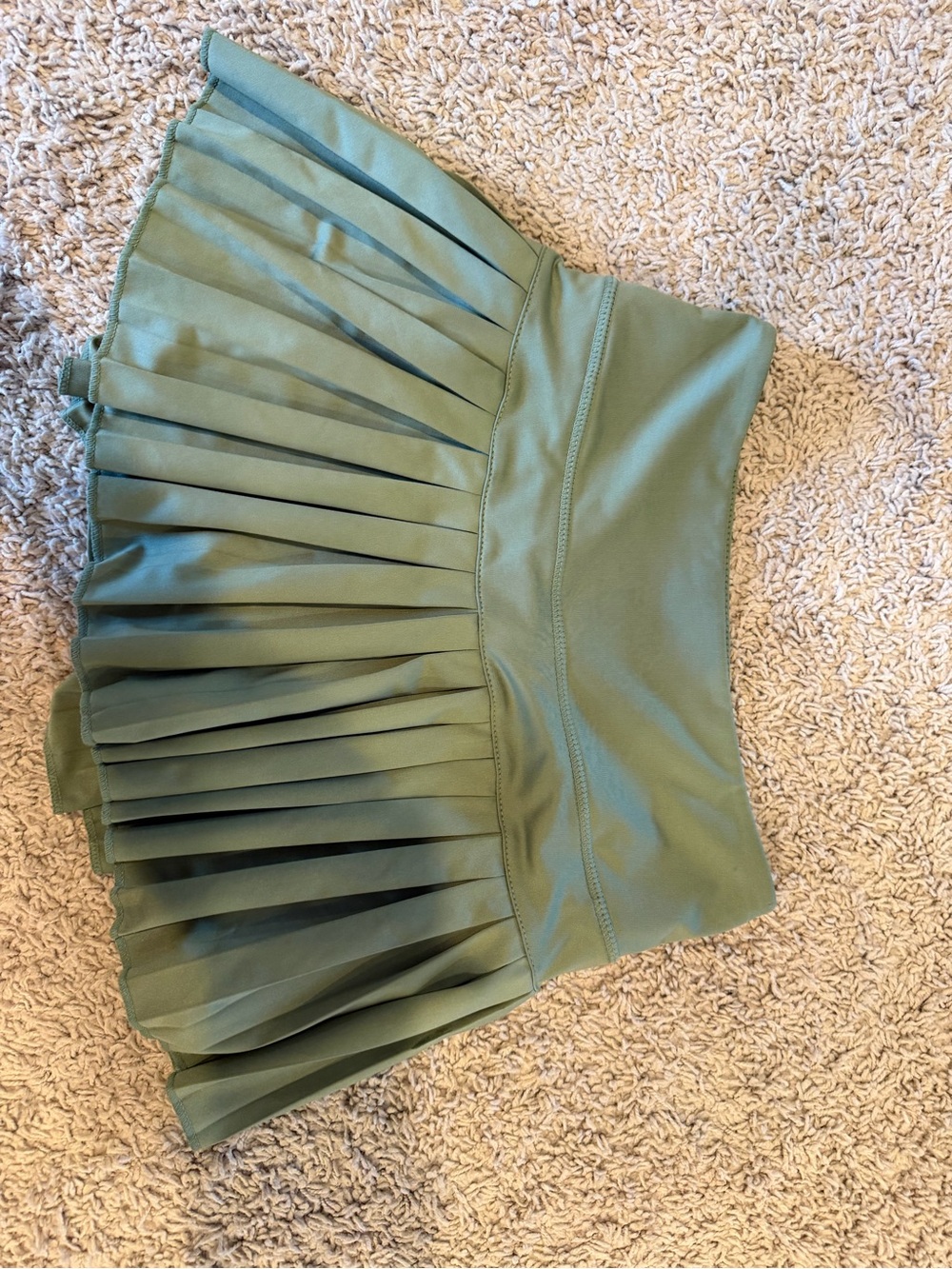 GoldHinge Olive Green Pleated Sport Skirt - Picture 3 of 3